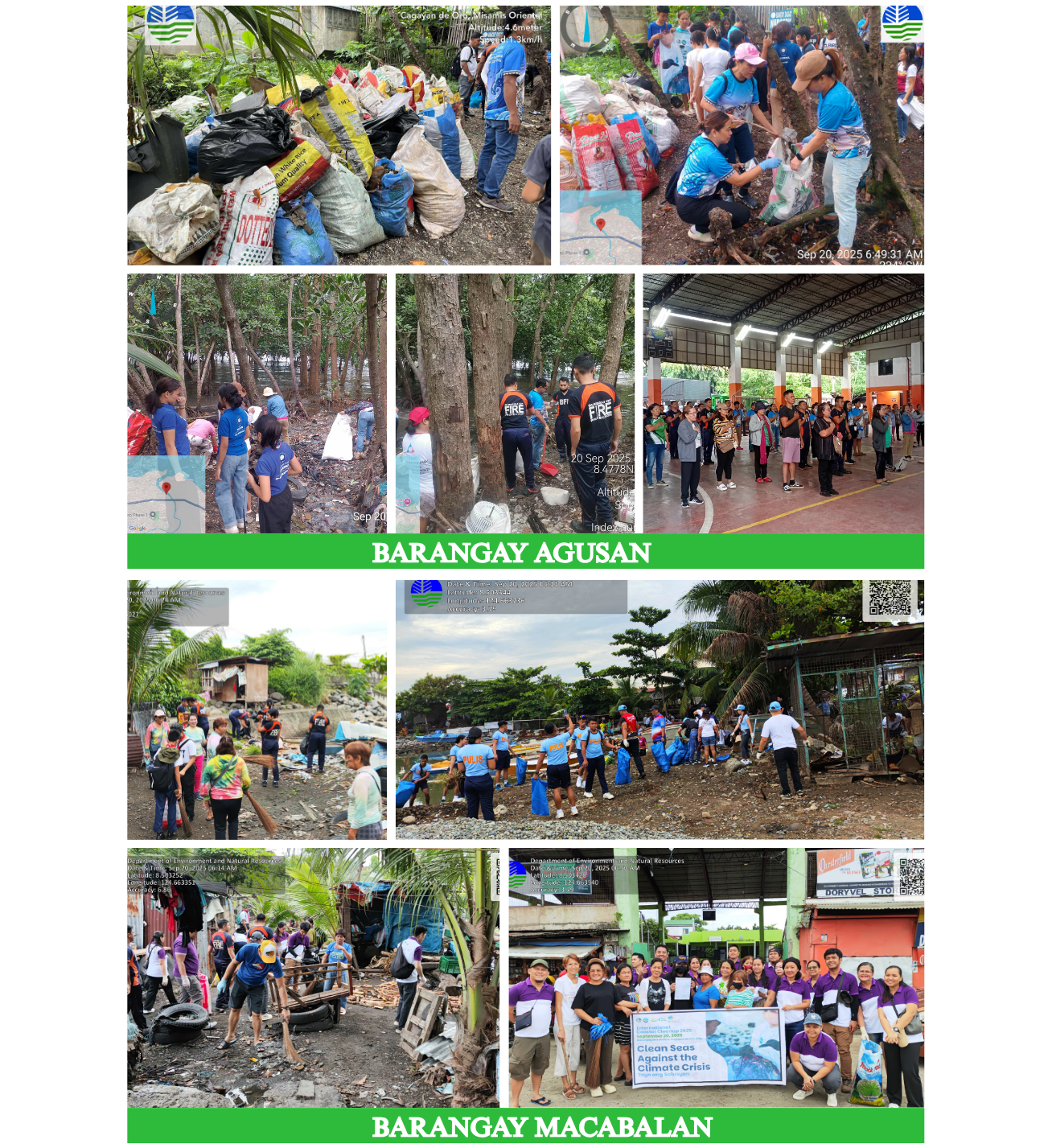 Cleanup Photos Agusan and Macabalan